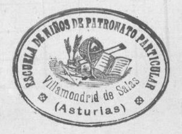 sello escuela Villamondrid 1911